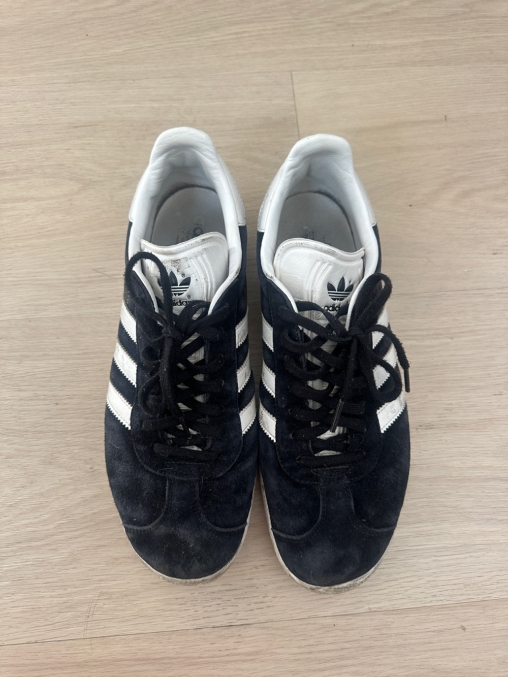 adidas Men’s Black and White Suede Sneakers